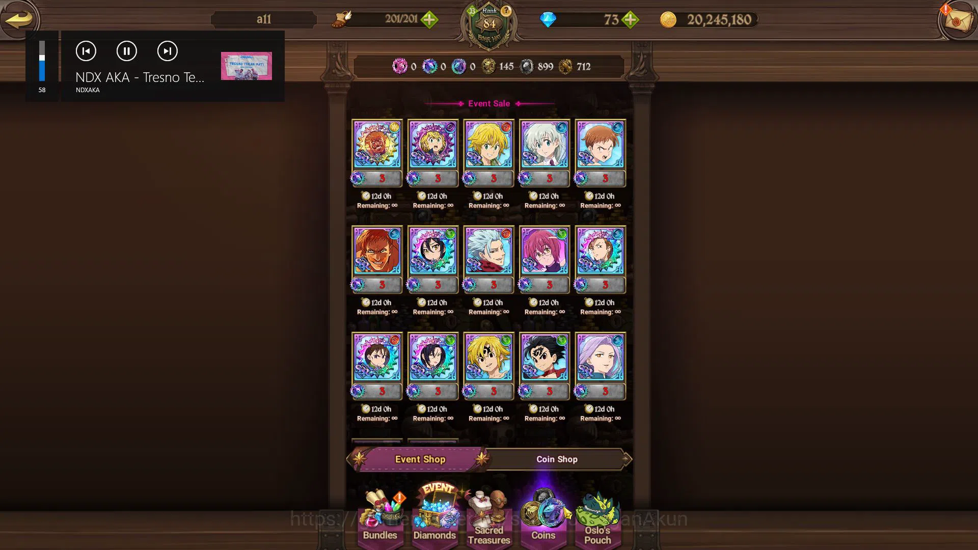 The Seven Deadly Sins: Grand Cross Accounts Asia|3,6M CC|125L Seal|1 LR+10 UR|Brunhild,Merlin& image 12