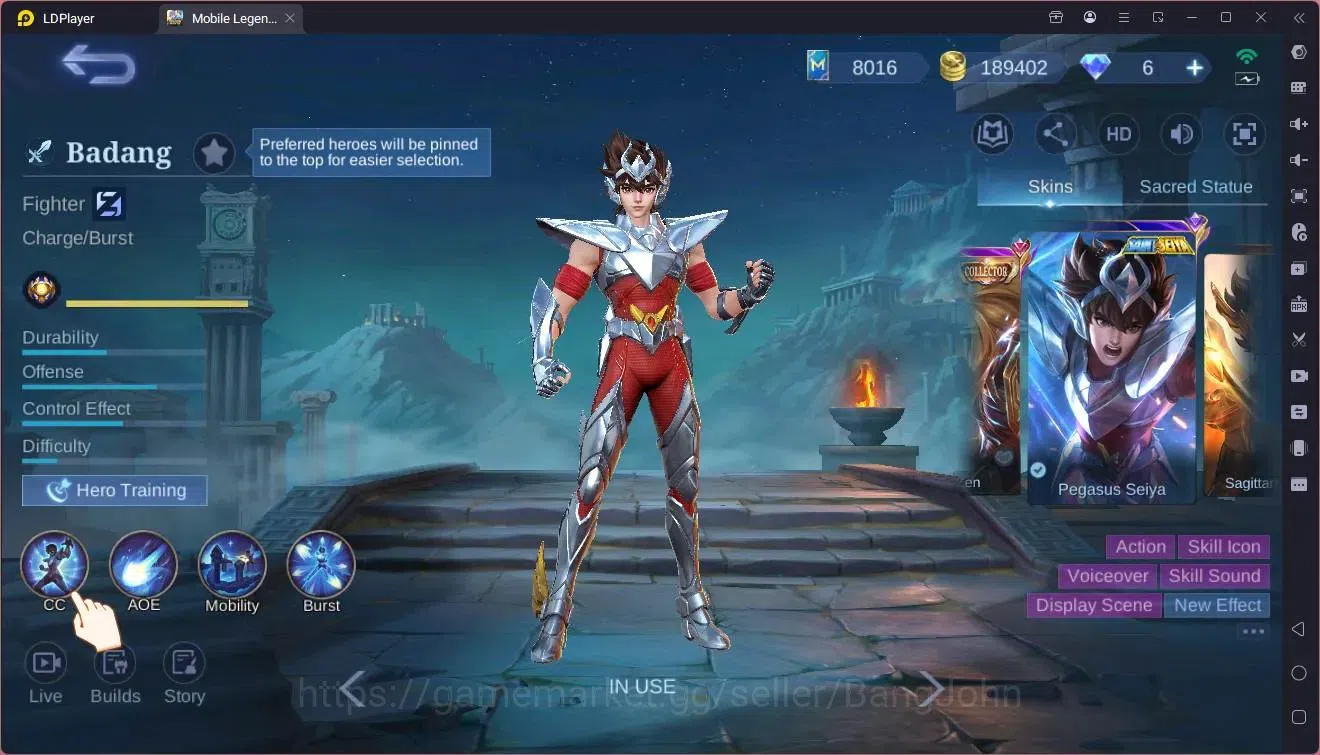 Mobile Legends: Bang Bang Accounts Global|Hero132|Skin 237|Prime Granger|KOF Karina|C image 2