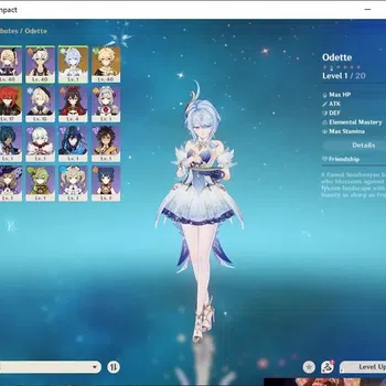 Genshin Impact Accounts Starter ASIA Fresh Starter|AR 25|1 Limited 5* Char (Odette)+std Diluc|12 4