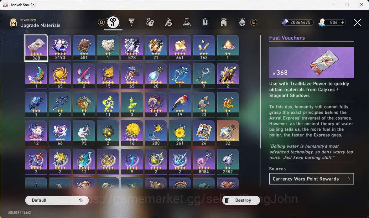 Honkai Star Rail Accounts Others ASIA|TL 70|12 2