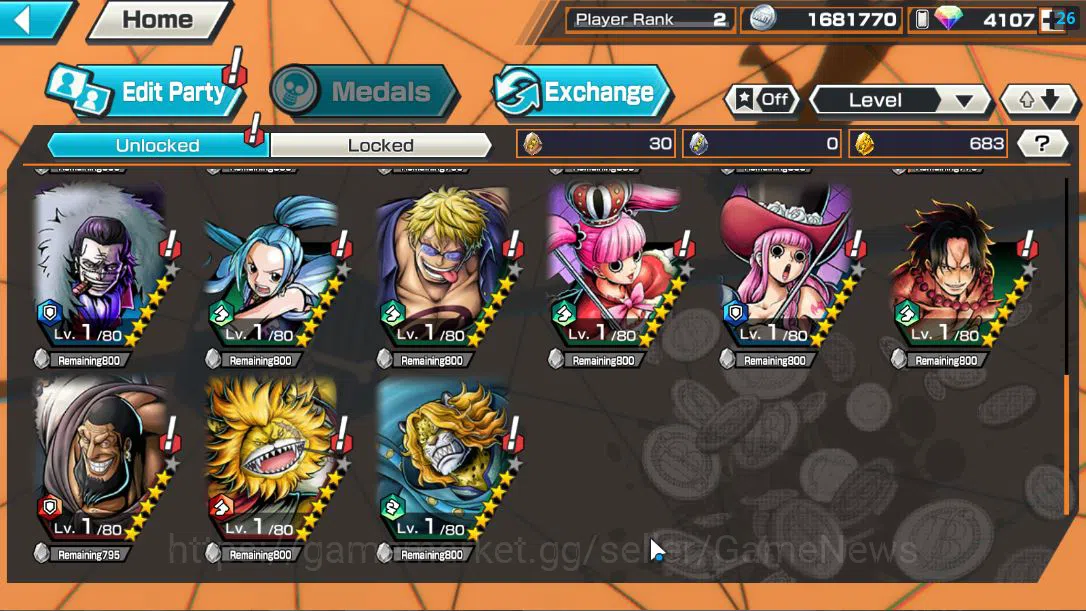 One Piece Bounty Rush Accounts Global|Android Only|Ready Gacha|RainbowDiamond 410 image 5