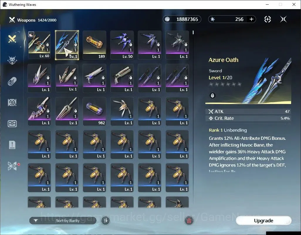 Wuthering Waves Accounts Others SEA |UL 49|2 Limited| Yangyang: Xuanling RC 5+Signature, Rebecca |151 Lstr Tide|DB Lvl 5