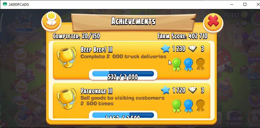 Hay Day Accounts Level 36 | Barn Storage 1000 + Silo Storage 500 | 144,8k Coins,9 Dm |CN ON|Log Supercell ID|Take 9