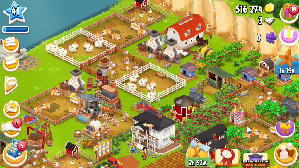 Hay Day Accounts Level 41 | Barn Storage 1100 + Silo Storage 625 | 202k Coins, 21 Diamonds |CN ON|Log Supercell ID|Take 1