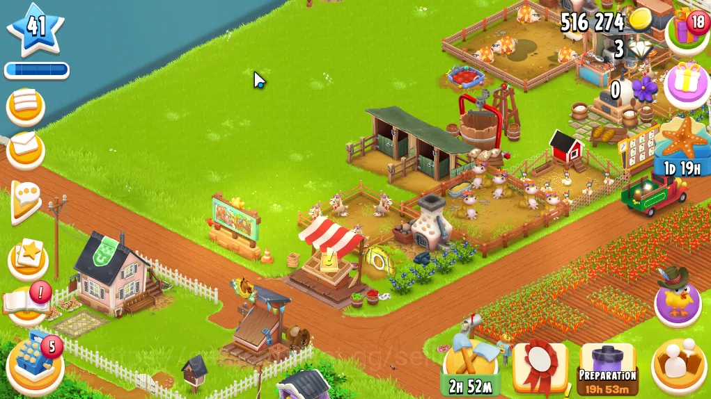 Hay Day Accounts Level 41 | Barn Storage 1100 + Silo Storage 625 | 202k Coins, 21 Diamonds |CN ON|Log Supercell ID|Take 4