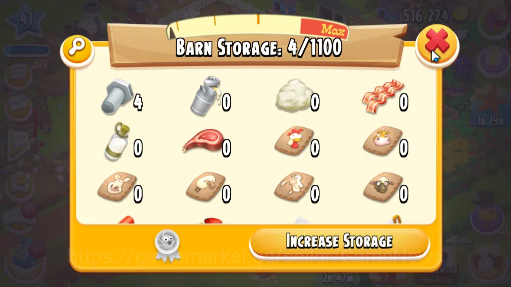 Hay Day Accounts Level 41 | Barn Storage 1100 + Silo Storage 625 | 202k Coins, 21 Diamonds |CN ON|Log Supercell ID|Take 7