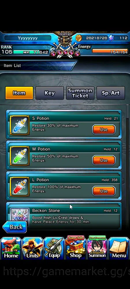 Grand Summoners Accounts Global|Rank 105|23 Ascend+13 TW|[Inumuta,S Miyu,S image 16