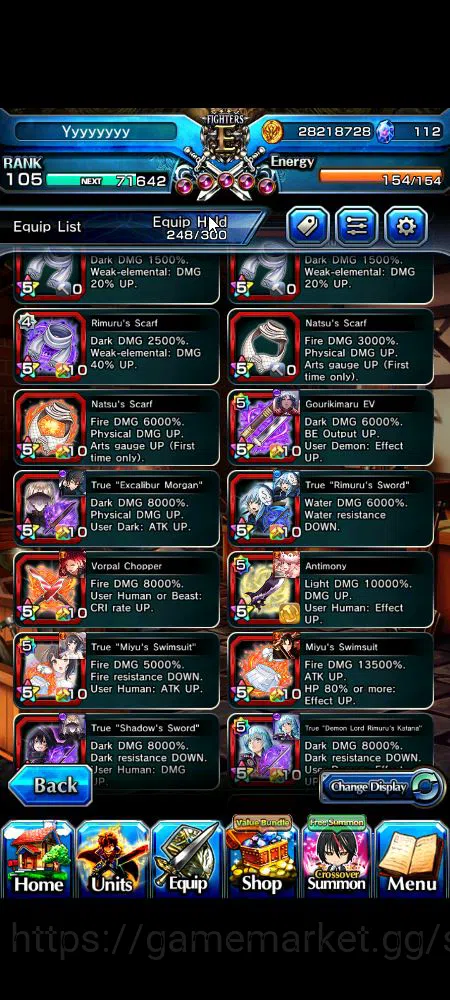 Grand Summoners Accounts Global|Rank 105|23 Ascend+13 TW|[Inumuta,S Miyu,S image 9