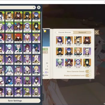 Genshin Impact Accounts Others ASIA|AR 55|7 Limited + 4 (*5Weapon)|(Raiden Shogun)+Sign,Kinich,Flins,Navia,Yelan,Hu