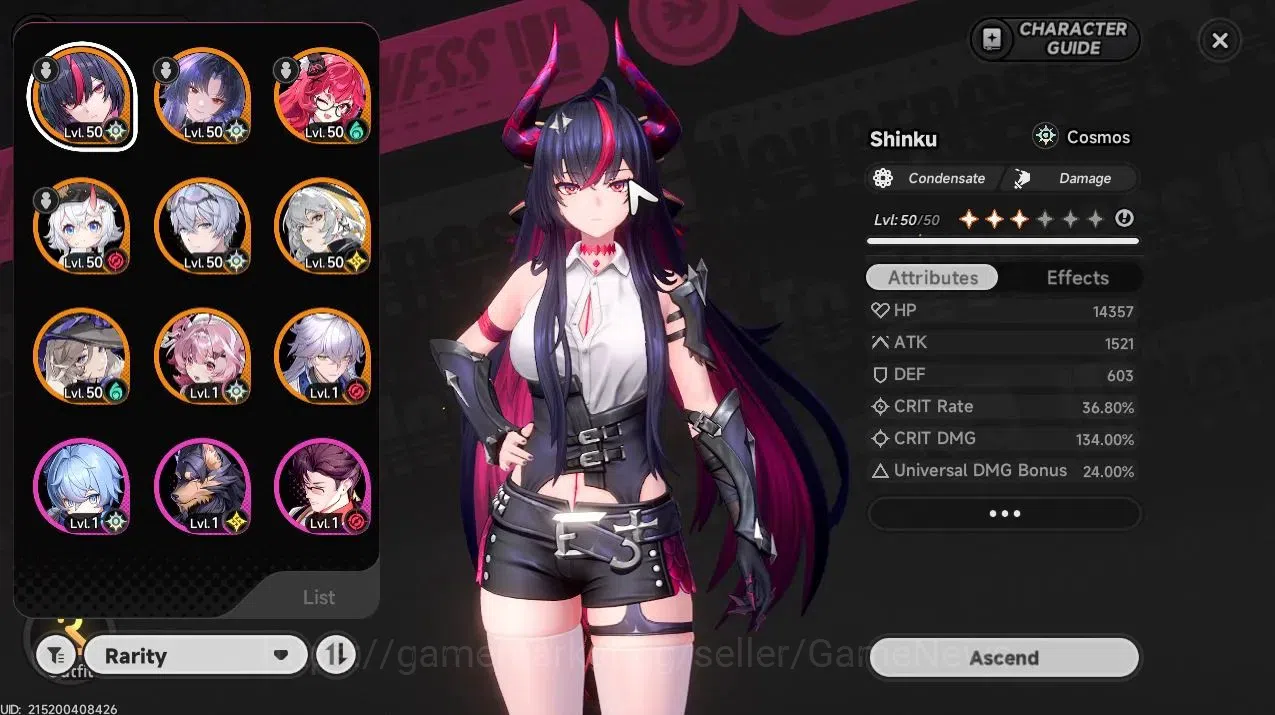 Neverness to Everness Accounts GLOBAL SEA|HL 41|TL 35|8 S-Class 3 Limit {ShinkuA1+Outfit,Nanally)+Sign,T2 HotoriA1+Outfit|4 1