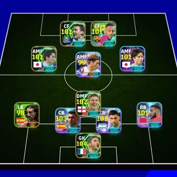 eFootball Accounts Legends & Iconic Players Android|Power 3128|5 Epic Hugo Lloris,Steven Gerrard,P.E.Aubameyang|8 Show Time