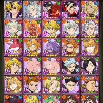 The Seven Deadly Sins: Grand Cross Accounts Whale Global|1,6M CC|780 Diamonds|Story CH14|2LR+8UR(Nemesis Meliodas 5/6,Menor