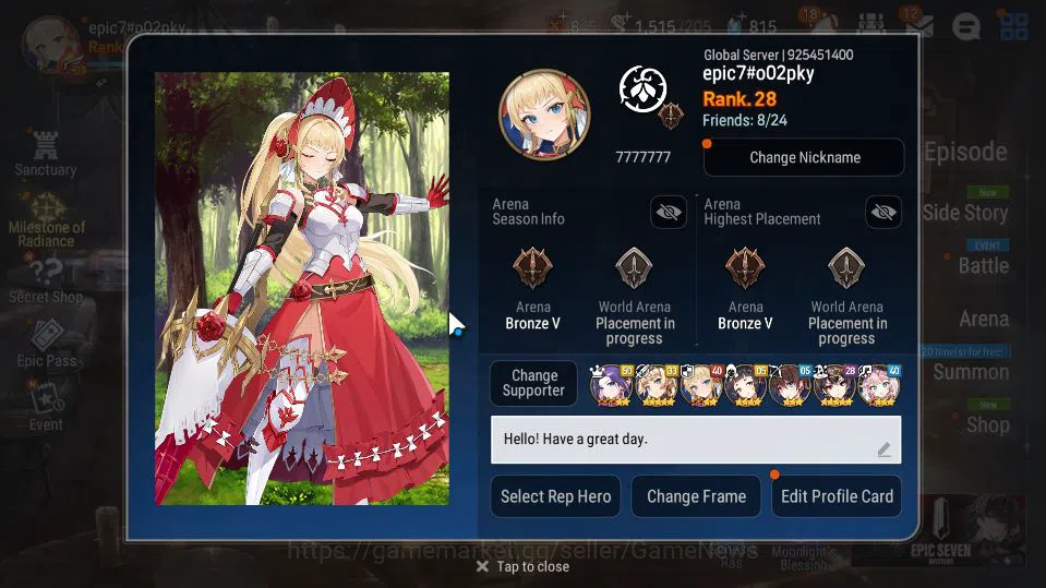 Epic Seven Accounts GLOBAL Unverif|3 ML (BM Haste,S Tenebria,LQ Charlo image 2