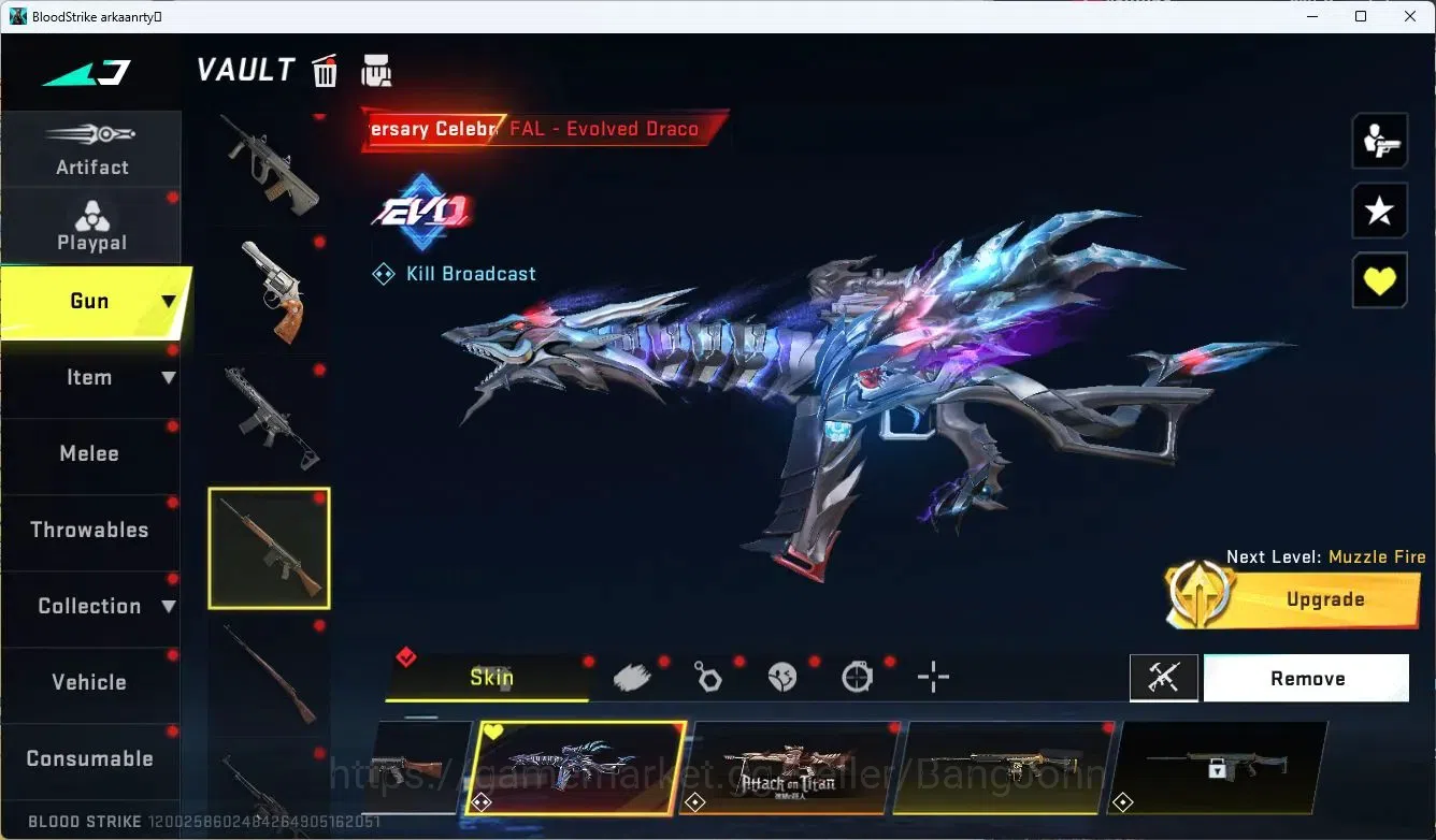 Blood Strike Accounts ASIA| EVO FAL | 2 AOT | 2 Limited | 5 Eternal Pts image 6