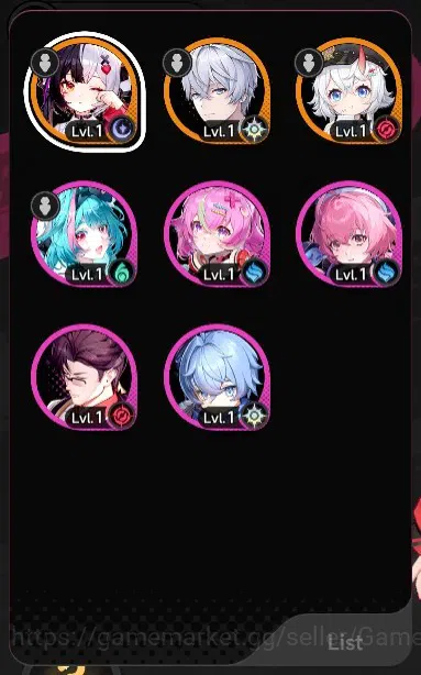 Neverness to Everness Accounts GLOBAL SEA|HL 3|2640 Annulith|2 SSR(LacrimosaA2,Sa image 2