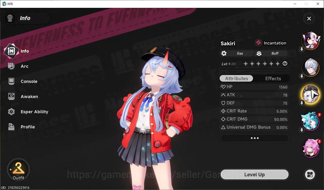 Neverness to Everness Accounts GLOBAL SEA|HL 3|2640 Annulith|2 SSR(LacrimosaA2,Sa image 4