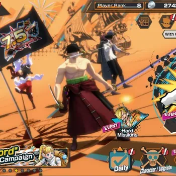 One Piece Bounty Rush Accounts High-End Android |3 EX| PR 8 | GolD.Roger Zoro & Sanji Kuzan | RD 26 |LogBandai CheckSS