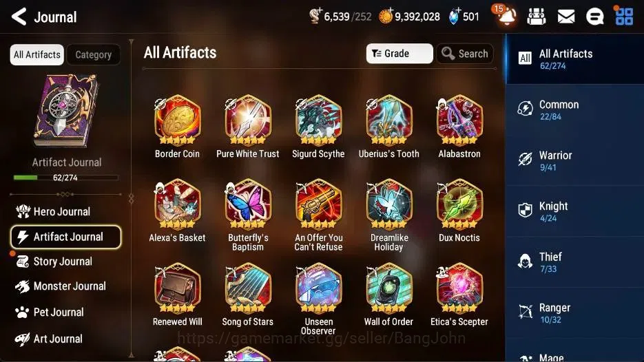 Epic Seven Accounts High-End Global | 52 ML(LOTScales,JKise,DLilibet,BArunka,Solitaria Etc)|Poh+Bless ON|SS 501|Stigma 15
