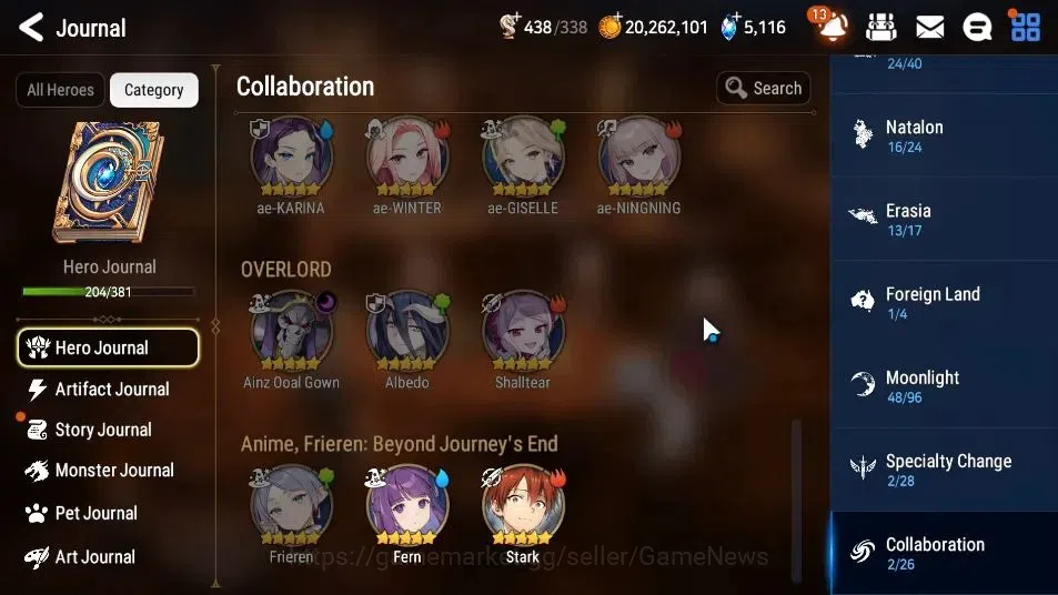 Epic Seven Accounts ASIA|25 ML(Monarch otS Iseria,Salome,LOTScales,Etc image 6