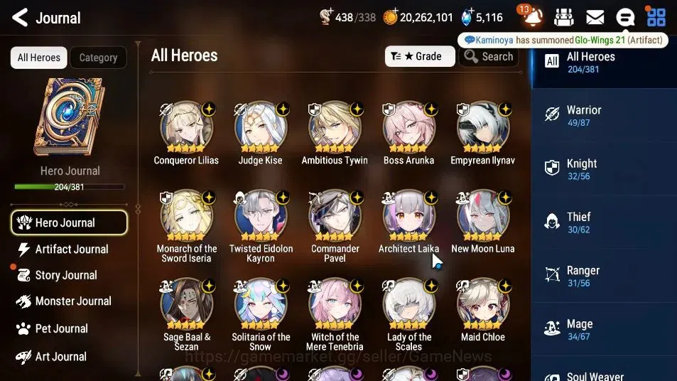 Epic Seven Accounts ASIA|25 ML(Monarch otS Iseria,Salome,LOTScales,Etc image 7