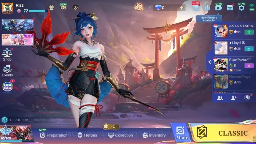 Mobile Legends: Bang Bang Accounts Collector Global|Skin274|Renowned|Naruto Suyou,Collector Natalia+Terizla,Saber 1
