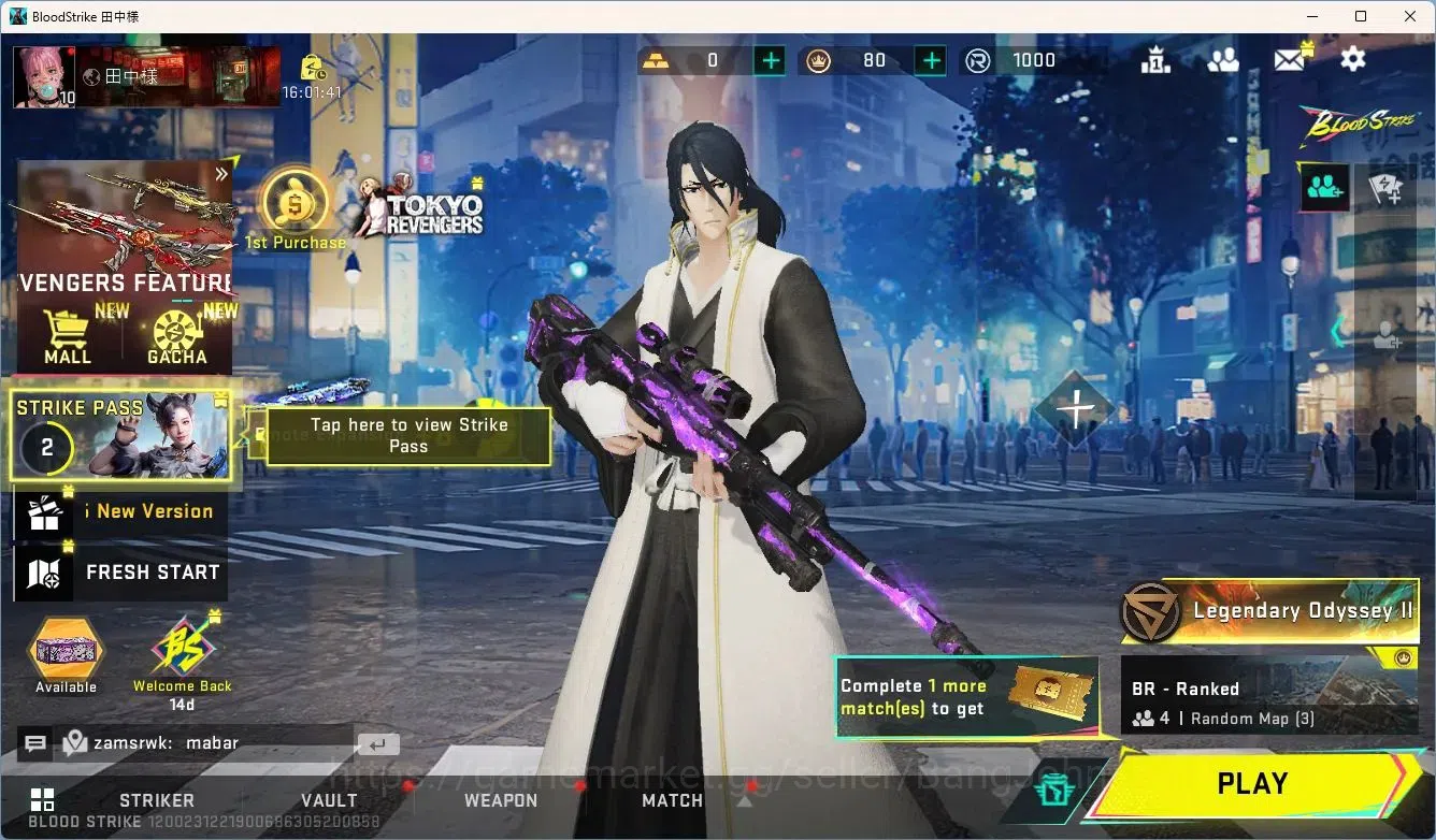 Blood Strike Accounts ASIA | 7DS AK47 | 1 BLEACH Strikers | 2 Legendary  image 9