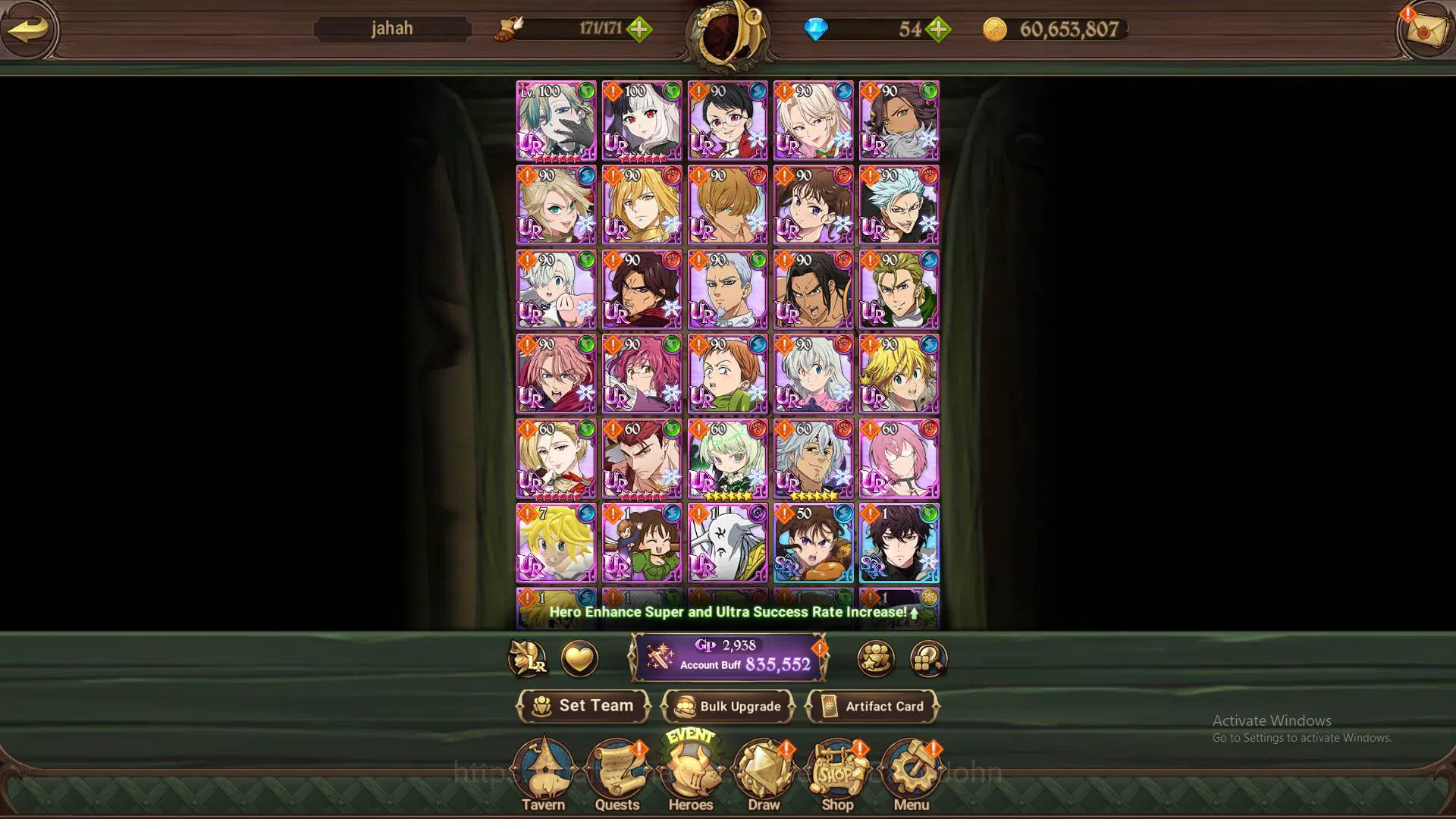 The Seven Deadly Sins: Grand Cross Accounts Others GLOBAL|835K CC|6 UR Salos 3/6,Sabunak,Gowther,DKM,KDiane,Mael,etc|Detail 3