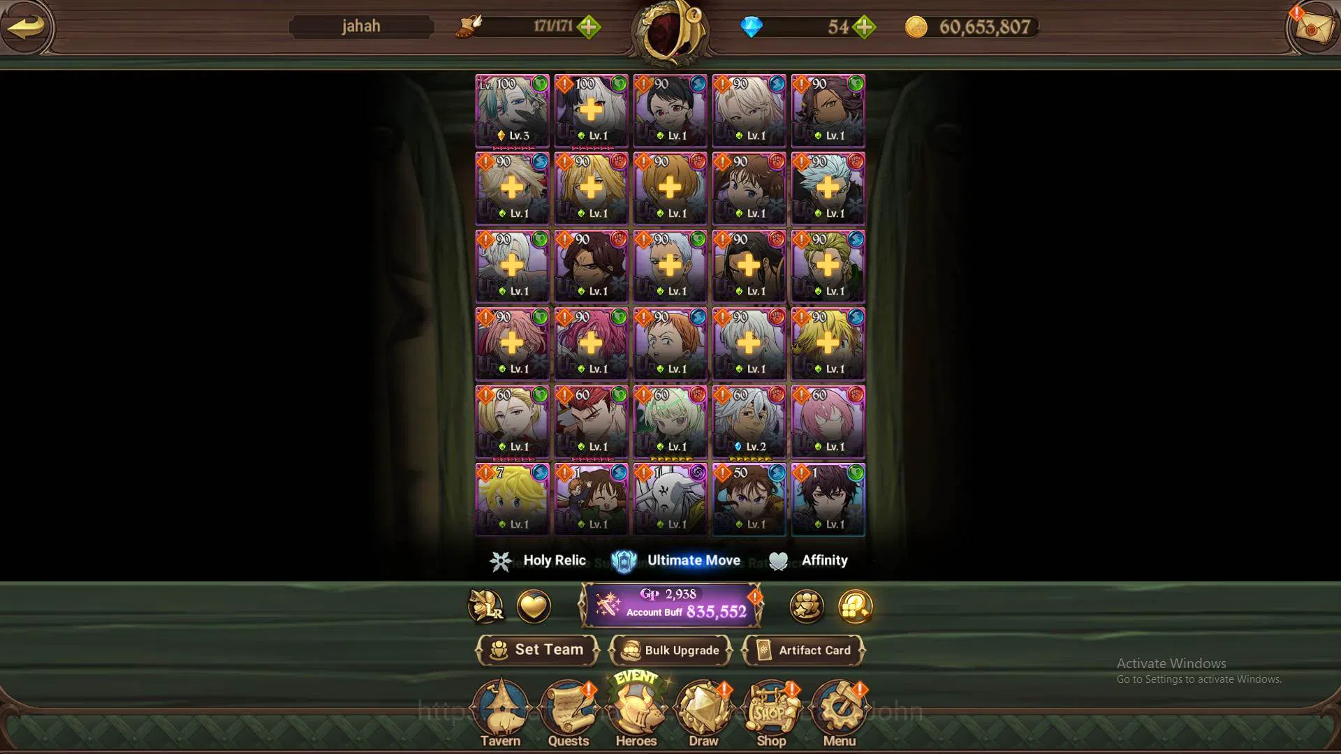 The Seven Deadly Sins: Grand Cross Accounts Others GLOBAL|835K CC|6 UR Salos 3/6,Sabunak,Gowther,DKM,KDiane,Mael,etc|Detail 4