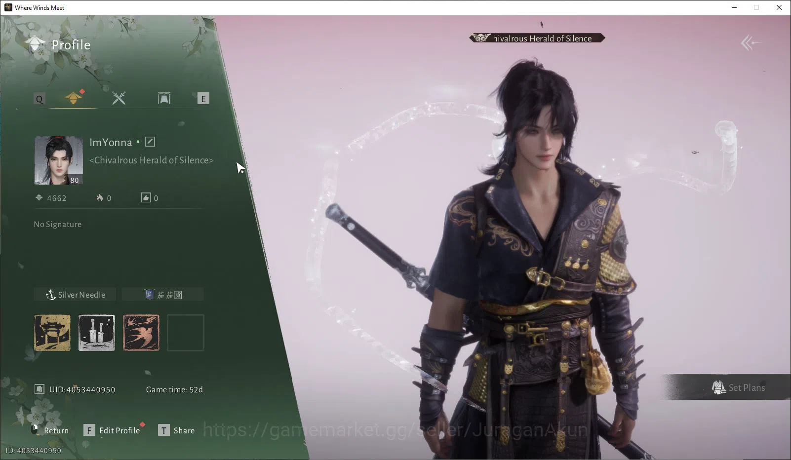 GLOBAL|Lv 80|GS 20k|Strategic Sword,Panacea Fan|Skin Weaver Of M,Anthem Of A|98% Talent+100% Oddt|MC Male|Netease|(WWM833) Where Winds Meet Accounts GLOBAL|Lv 80|GS 20k|Strategic Sword,Panacea Fan|Sk image 1