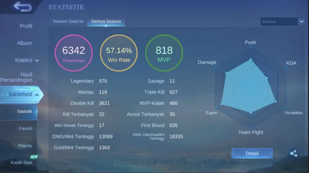 Mobile Legends: Bang Bang Accounts Others Hero 127 | Skin 298 | Legend Freya, Mistbenders Nana+Aldous, Ducati Benedetta 3