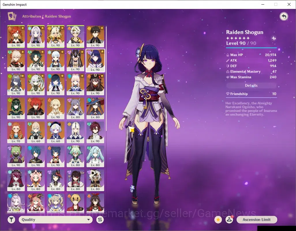Genshin Impact Accounts ASIA|AR 60|PremTeam Mavu,HuTao|1788 Primo|15 Limit image 11