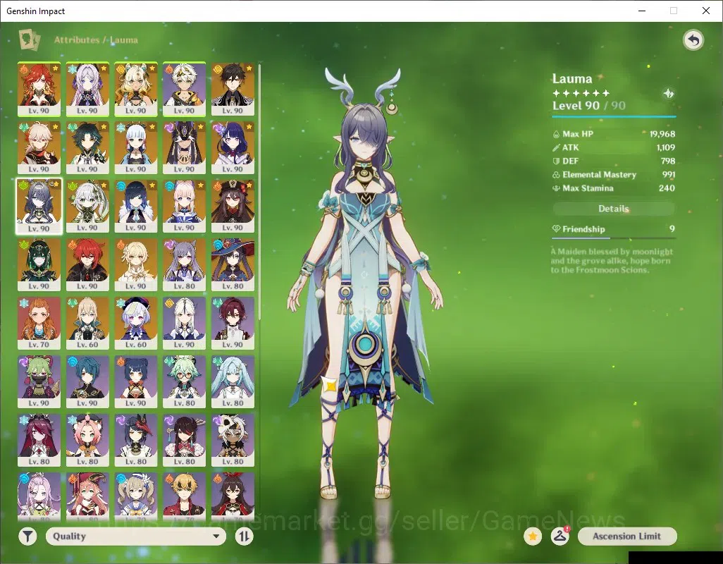 Genshin Impact Accounts ASIA|AR 60|PremTeam Mavu,HuTao|1788 Primo|15 Limit image 12