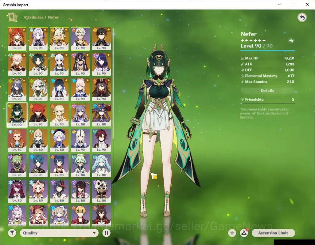 Genshin Impact Accounts ASIA|AR 60|PremTeam Mavu,HuTao|1788 Primo|15 Limit image 16