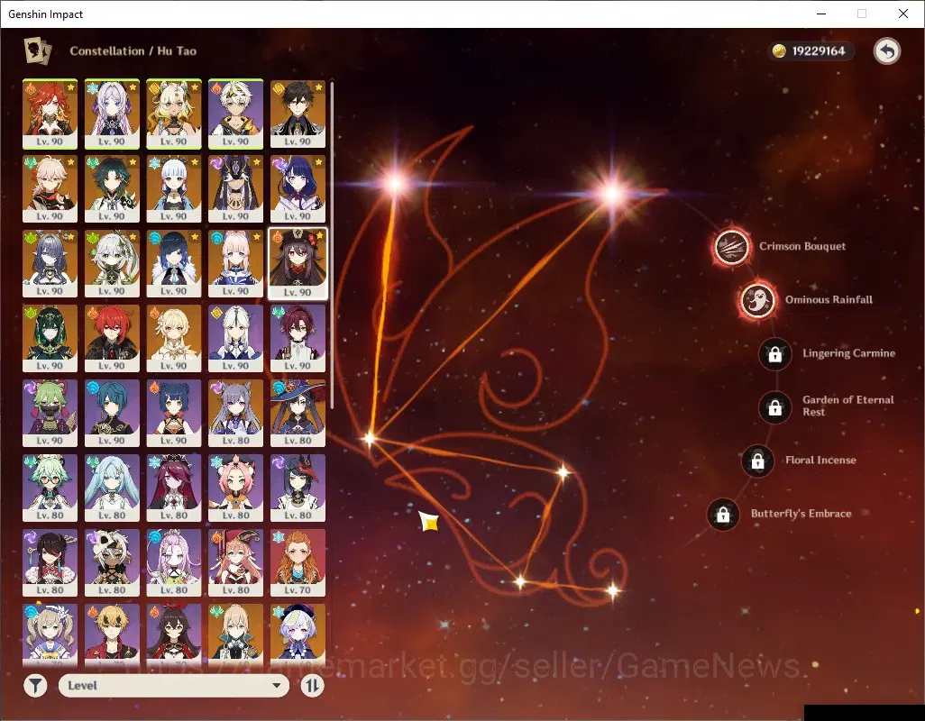 Genshin Impact Accounts ASIA|AR 60|PremTeam Mavu,HuTao|1788 Primo|15 Limit image 17