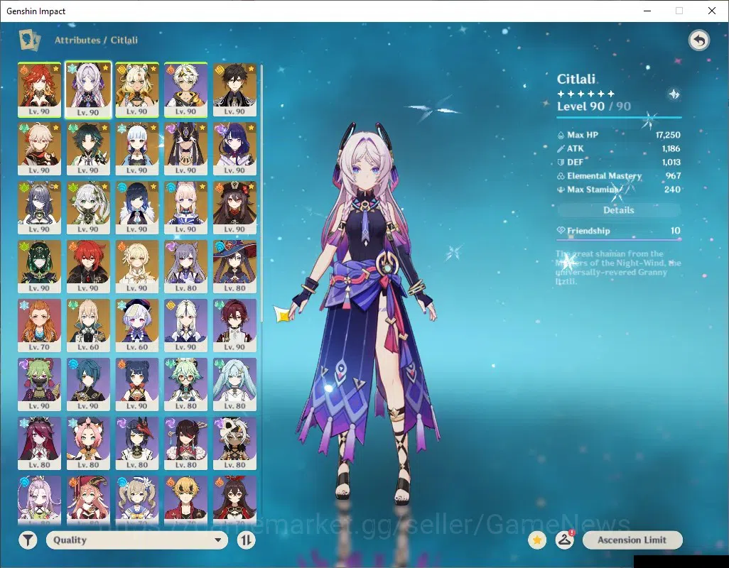 Genshin Impact Accounts ASIA|AR 60|PremTeam Mavu,HuTao|1788 Primo|15 Limit image 4