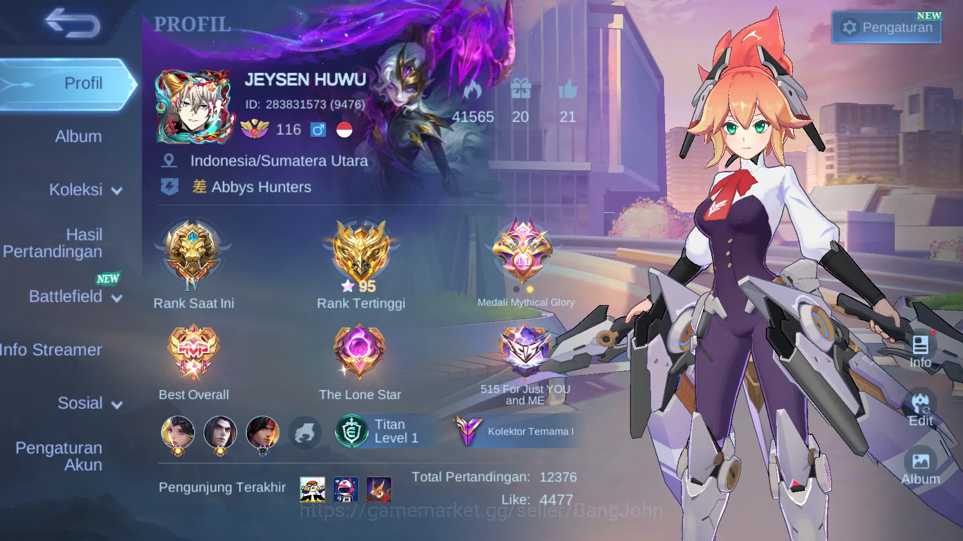 Hero 131 | Skin 300| Aspirants Fanny | Kof Masha | Luckybox Alpha | Luckybox Roger | Luckybox Lesley | Luckybox Estes | Annual Karrie |ML298B Mobile Legends: Bang Bang Others Hero 131 | Skin 300| Aspirants Fanny | Kof Masha | image 1