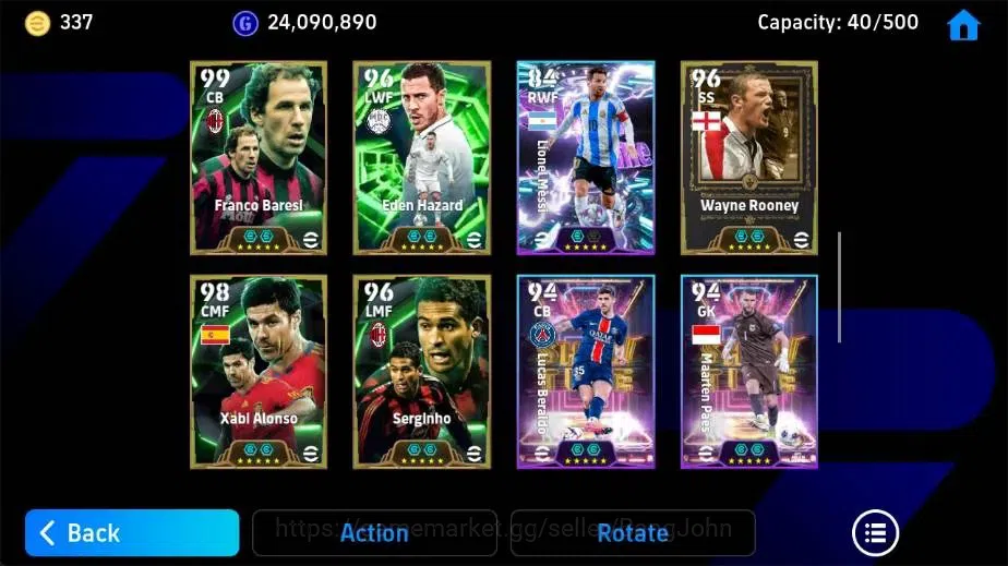 eFootball Accounts Legends & Iconic Players Mobile|PW 3193|Cafu Epic,George Best BigT,Xabi Alonso Epic,Eden Hazard 5