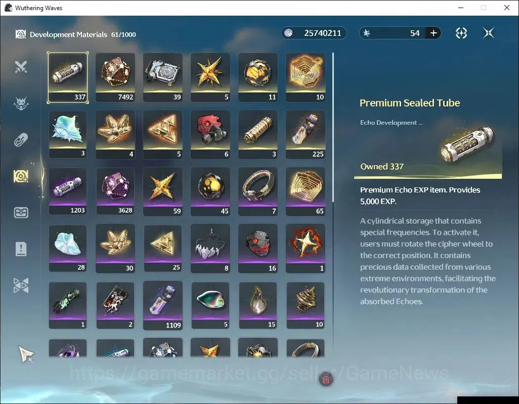 Wuthering Waves Accounts SEA|UL 48|1 Limited| Sigrika R5+Sign | Data Bank L image 7