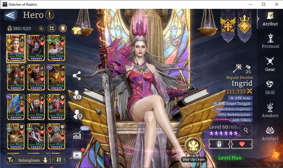 Watcher of Realms Accounts GLOBAL 60x|11,4M Power|12 Lord[IngridA5+Skin,Valde image 14