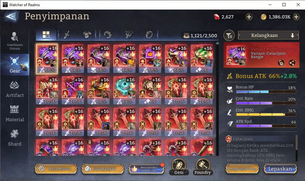 Watcher of Realms Accounts GLOBAL 60x|11,4M Power|12 Lord[IngridA5+Skin,Valde image 17