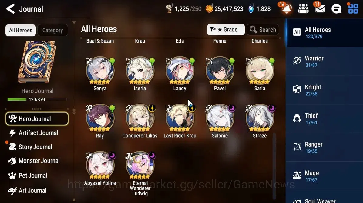 Epic Seven Accounts Starter GLOBAL|UnVerif|6 ML[Salome,LR Krau,Straze,AYufine,EW Ludwig,C Lilias]+AS Flan,Ruiza,Eda,Etc|1,8K 6