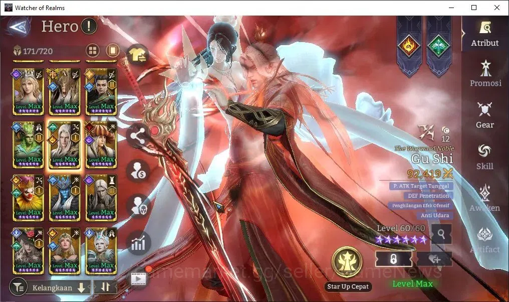 Watcher of Realms Accounts End-Game GLOBAL 60x|8M PWR|12 Lord[Oren,Rivenhal,Valderon,etc]|27 Legend[KagiriA1,Gu Shi,3 10