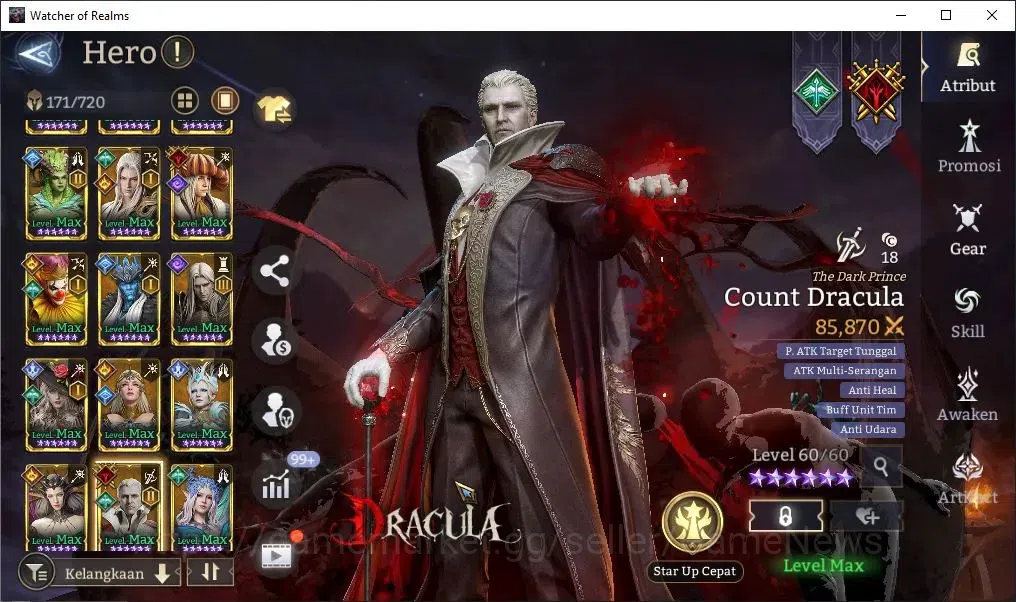 Watcher of Realms Accounts End-Game GLOBAL 60x|8M PWR|12 Lord[Oren,Rivenhal,Valderon,etc]|27 Legend[KagiriA1,Gu Shi,3 12