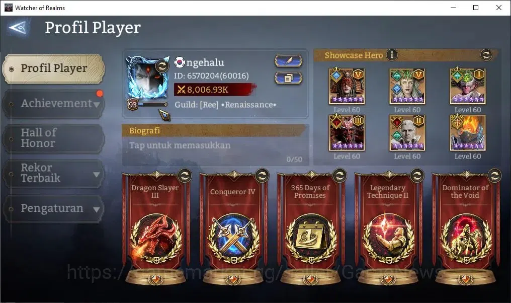Watcher of Realms Accounts End-Game GLOBAL 60x|8M PWR|12 Lord[Oren,Rivenhal,Valderon,etc]|27 Legend[KagiriA1,Gu Shi,3 2