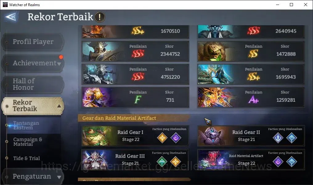 Watcher of Realms Accounts End-Game GLOBAL 60x|8M PWR|12 Lord[Oren,Rivenhal,Valderon,etc]|27 Legend[KagiriA1,Gu Shi,3 5