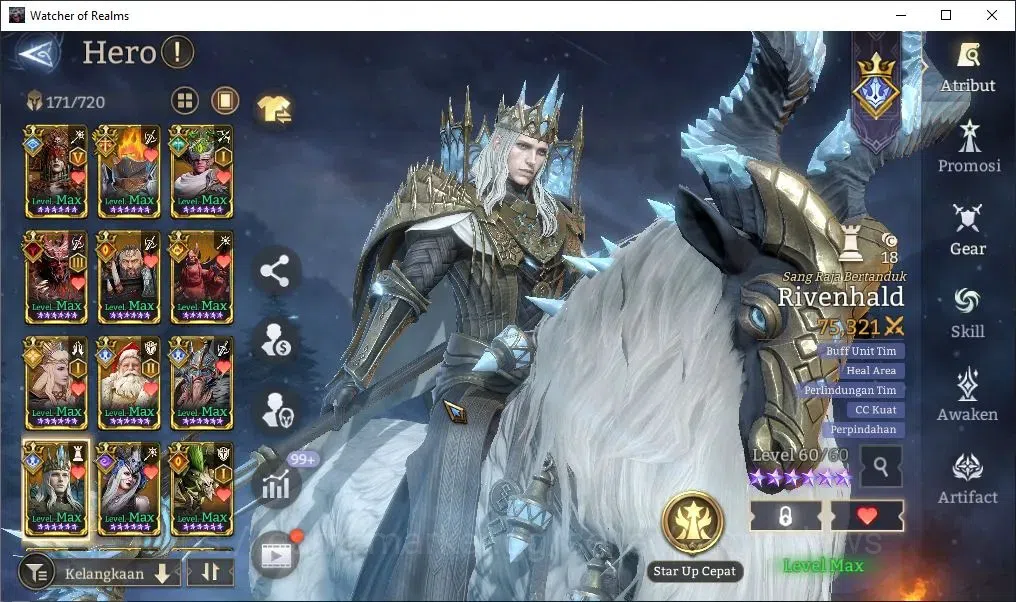 Watcher of Realms Accounts End-Game GLOBAL 60x|8M PWR|12 Lord[Oren,Rivenhal,Valderon,etc]|27 Legend[KagiriA1,Gu Shi,3 8