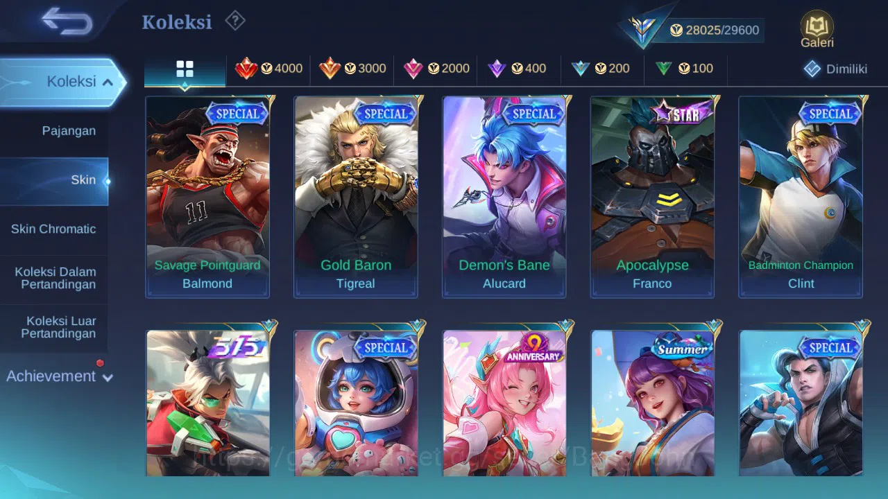 Mobile Legends: Bang Bang Accounts GLOBAL Hero 91 Skin 140 CC Nata | Epic Harley Lanc image 5