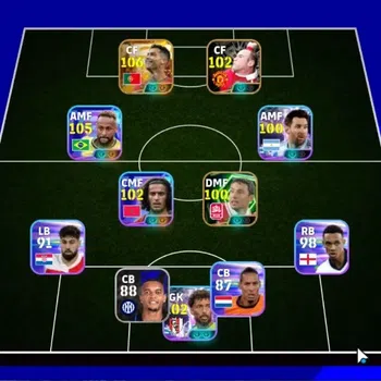 eFootball Accounts High-End Android|Big Time C.Ronaldo '26|Epic Rooney,Mark van Bommel|5 Show Time Messi SU27,Neymar