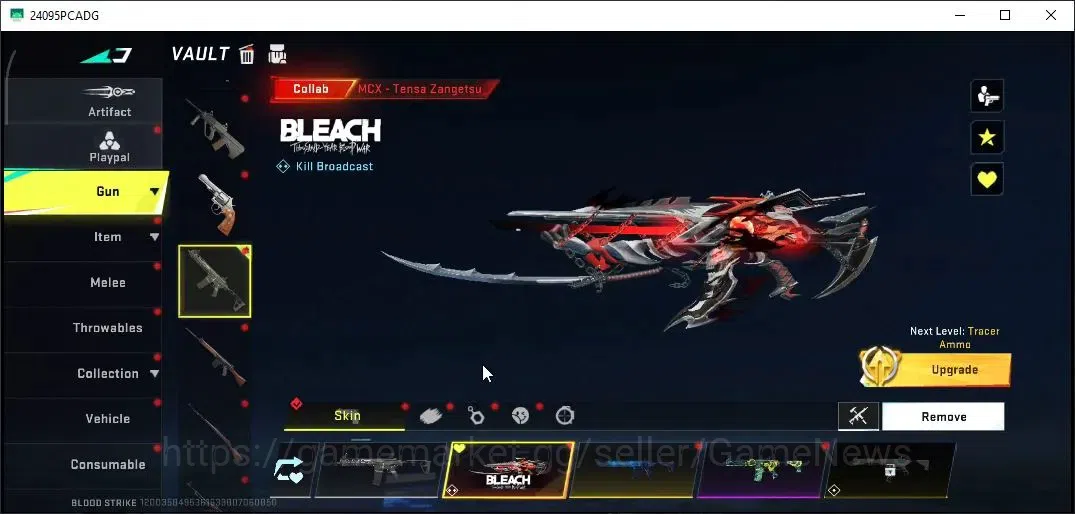 Blood Strike Accounts Collab Skin ASIA|Collab Bleach MCX|Ultra [M4A1 Iron,Vector Fox,DEagle Fortune]|Limit[Origin-12,URB 17
