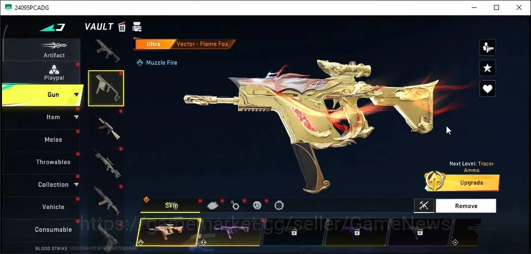 Blood Strike Accounts Collab Skin ASIA|Collab Bleach MCX|Ultra [M4A1 Iron,Vector Fox,DEagle Fortune]|Limit[Origin-12,URB 20